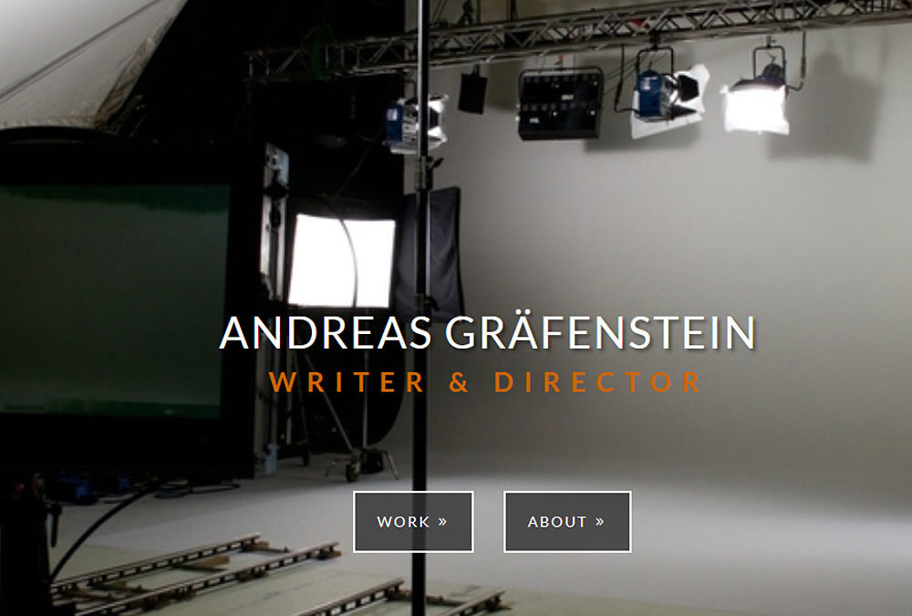 Webseite für ANDREAS GRÄFENSTEN - WRITER & DIRECTOR